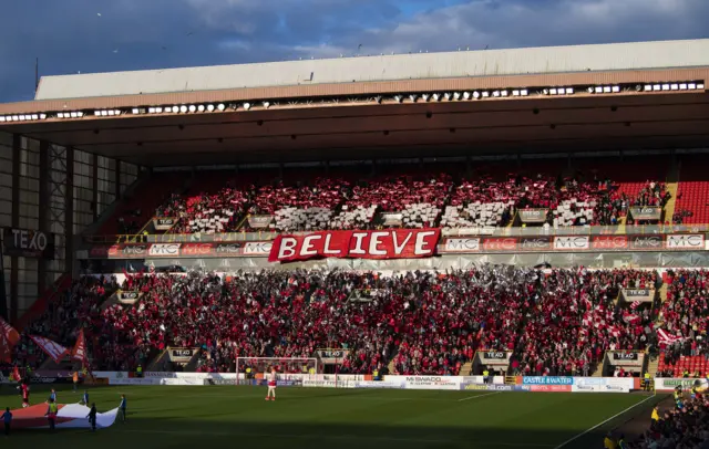 Aberdeen's pre-match display urged the players to believe