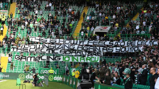 The Green Brigade's message to the Celtic board pre-match