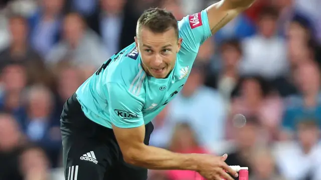 Tom Curran in action for Surrey