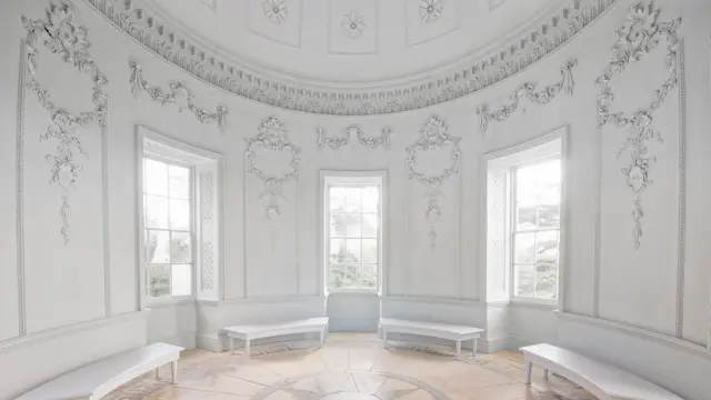 Newly painted interior of the rotunda