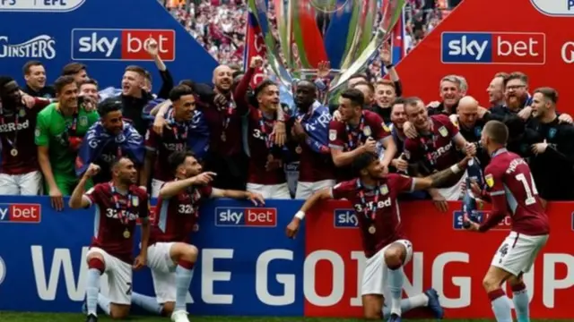 Aston Villa celebrate