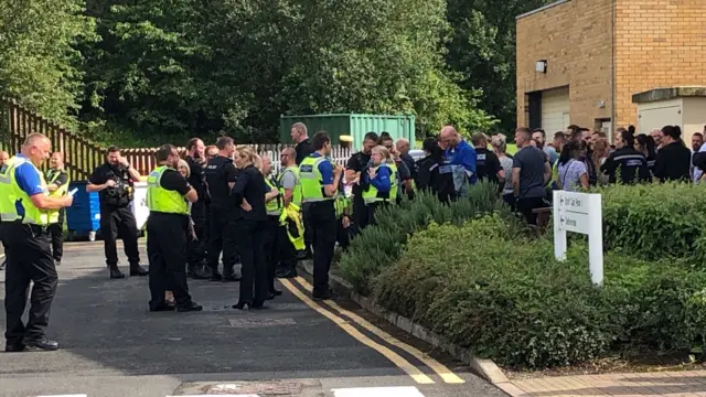 Evacuees at  Chapel en le Frith High School