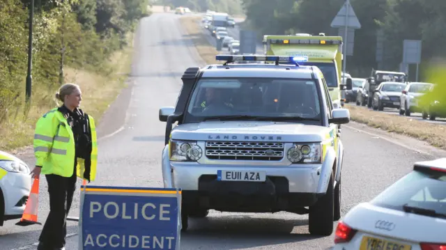 Police at crash