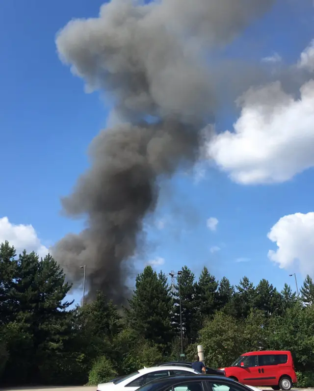 Smoke from fire