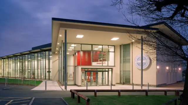 Exterior of hospital's outpatients department