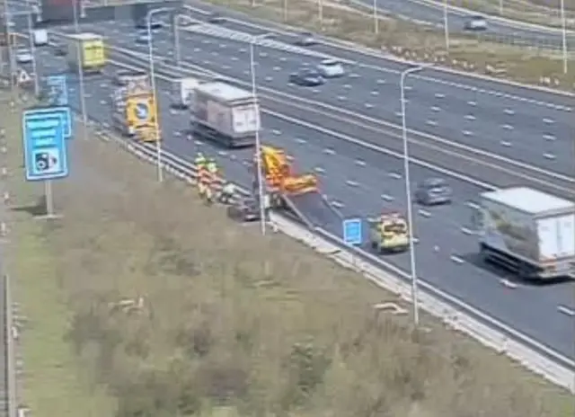 M1 crash East Midlands Airport