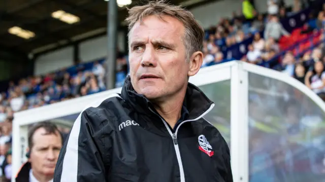 Phil Parkinson on the sidelines