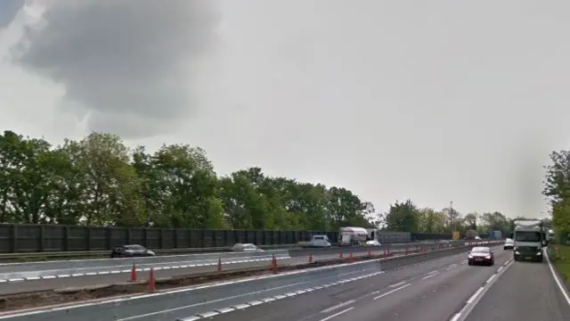 Roadworks on the M6 near Stafford