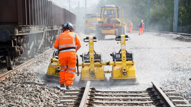 Engineering work on railway