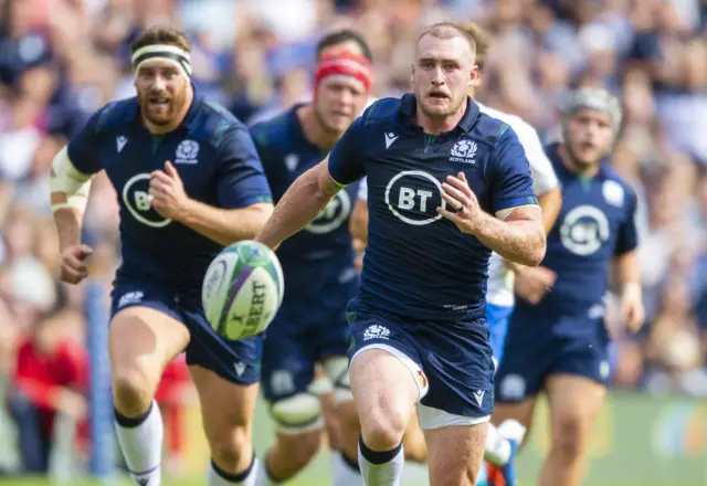 Stuart Hogg was a lively presence in the second half at Murrayfield