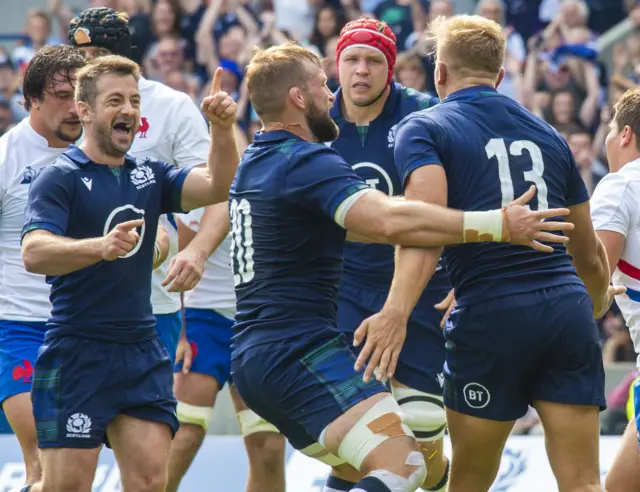 A second-half try from Chris Harris gave Scotland the win at Murrayfield