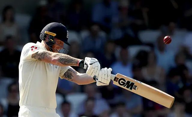 Ben Stokes in batting action during day four of the third Ashes Test match at Headingley,