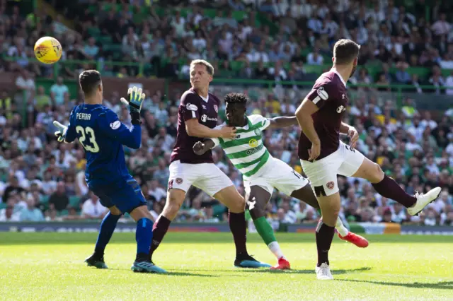 Bayo scored the opener on his first Celtic start