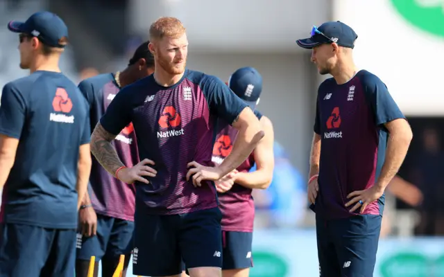 Ben Stokes and Joe Root ahead of day four of the third Ashes Test match at Headingley