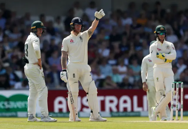 England's Ben Stokes gestures