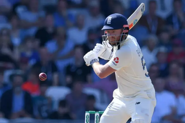 Jonny Bairstow plays a shot on the fourth day of the third Ashes cricket Test match between England and Australia at Headingley