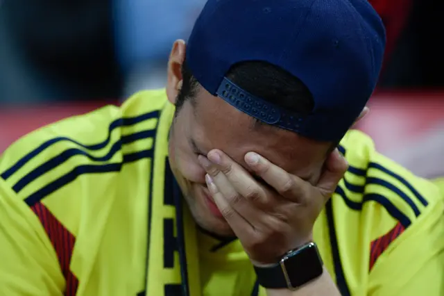 Football fan crying