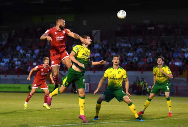 Crawley score against Norwich