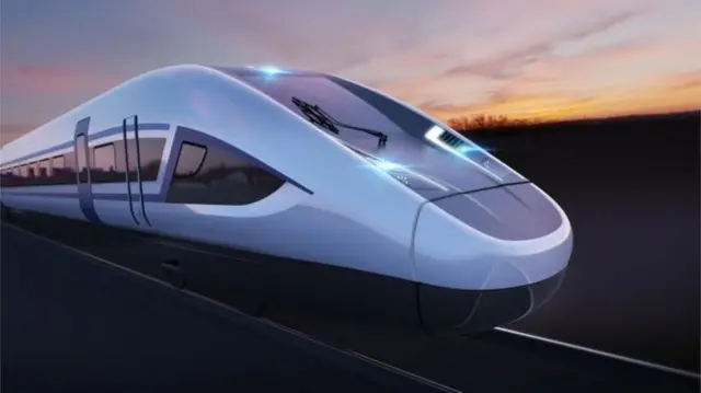 Artist's impression of HS2 train