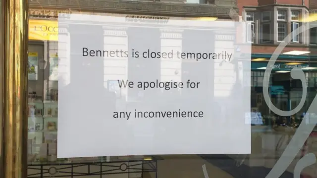 Bennetts closure sign