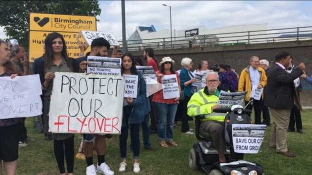 Flyover protesters