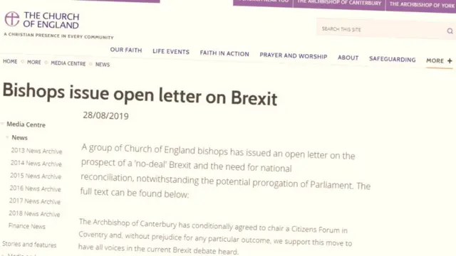 Bishops' Brexit concerns letter