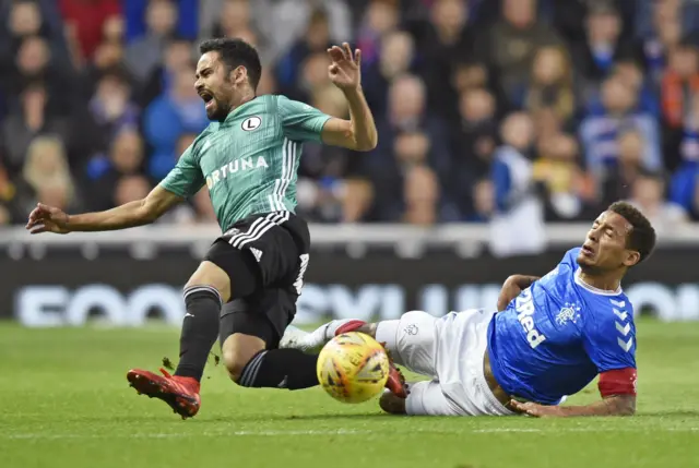 Rangers captain James Tavernier has been in the thick of the action