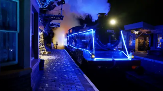 Illuminated train