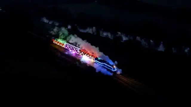 Illuminated train