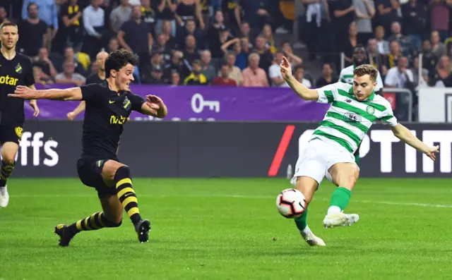 James Forrest shoots Celtic into a 1-0 lead