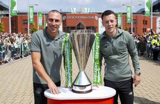 Celtic captain Scott Brown and Callum McGregor