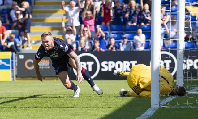 Ross County's Billy Mckay celebrates