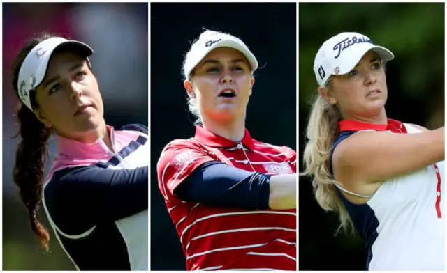 Georgia Hall, Charley Hull and Bronte Law