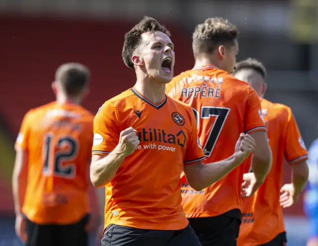 Dundee United's Lawrence Shankland celebrates