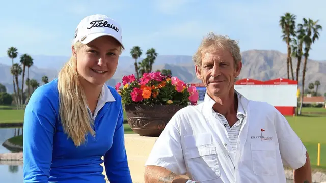 Charley Hull and father David Hull