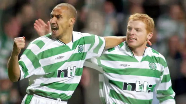 Henrik Larsson and Neil Lennon in 2003