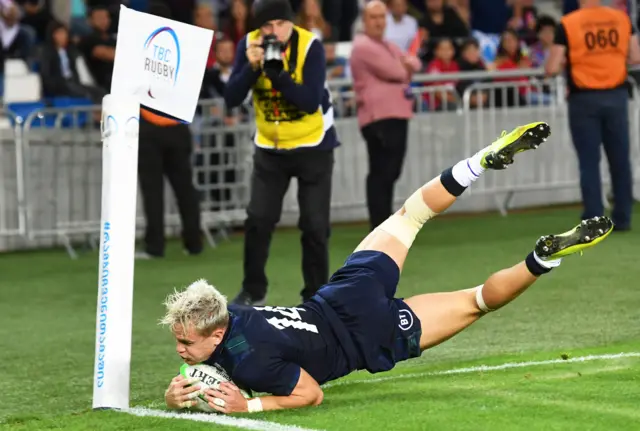 Darcy Graham scored Scotland's fourth try