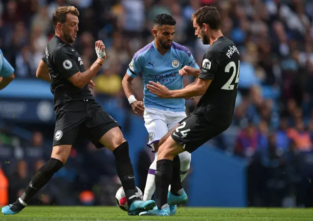 Riyad Mahrez, Dale Stephens and Davy Propper