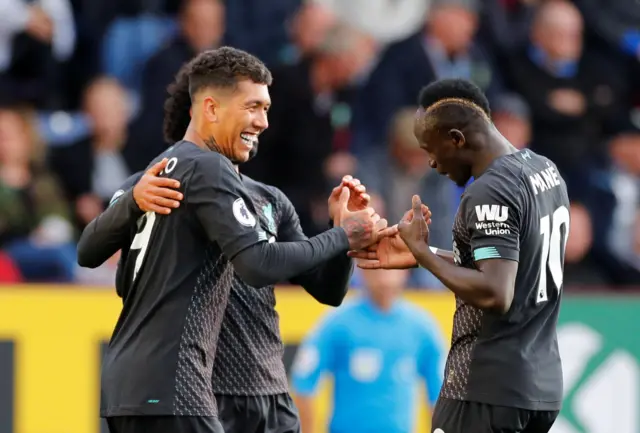 Roberto Firmino, Sadio Mane and Mohamed Salah