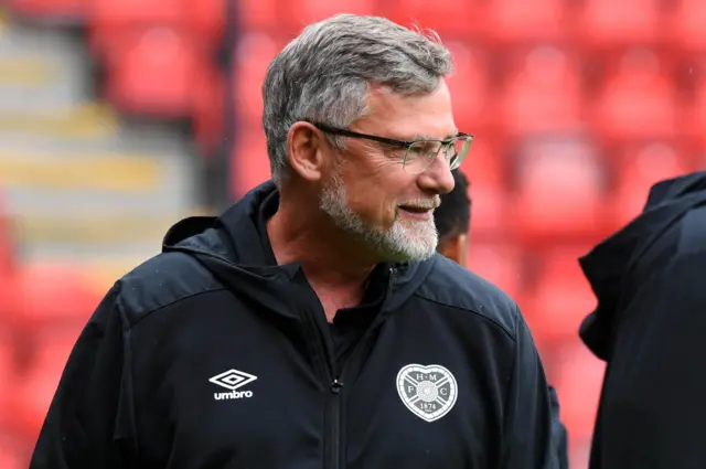 Hearts manager Craig Levein at Pittodrie