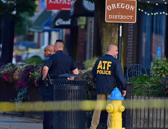 Police at Dayton crime scene