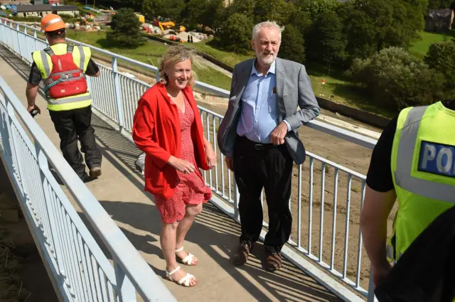 Ruth George with Jeremy Corbyn