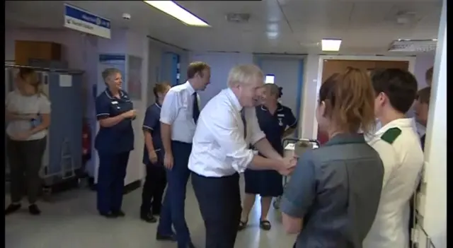 Prime Minister at Boston hospital