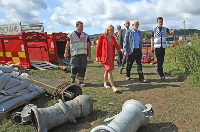 Jeremy Corbyn with local MP Ruth George