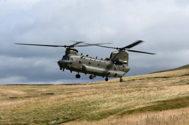 Alexis Platts captured RAF Chinook in action