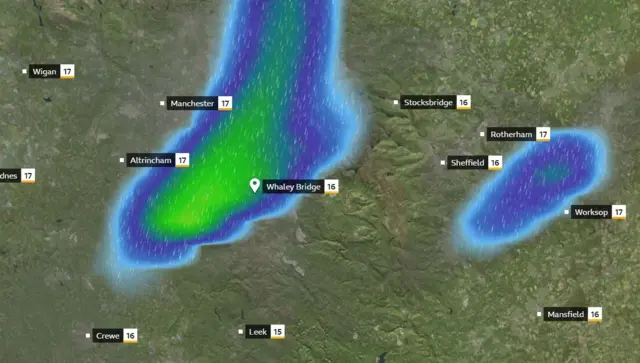 Weather forecast map