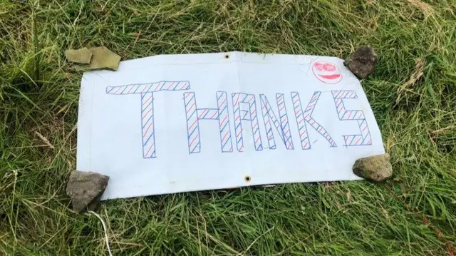 'Thanks' sign