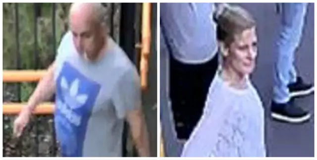 CCTV images of two people