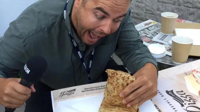 BBC Radio Stoke's John Acres tucking in today