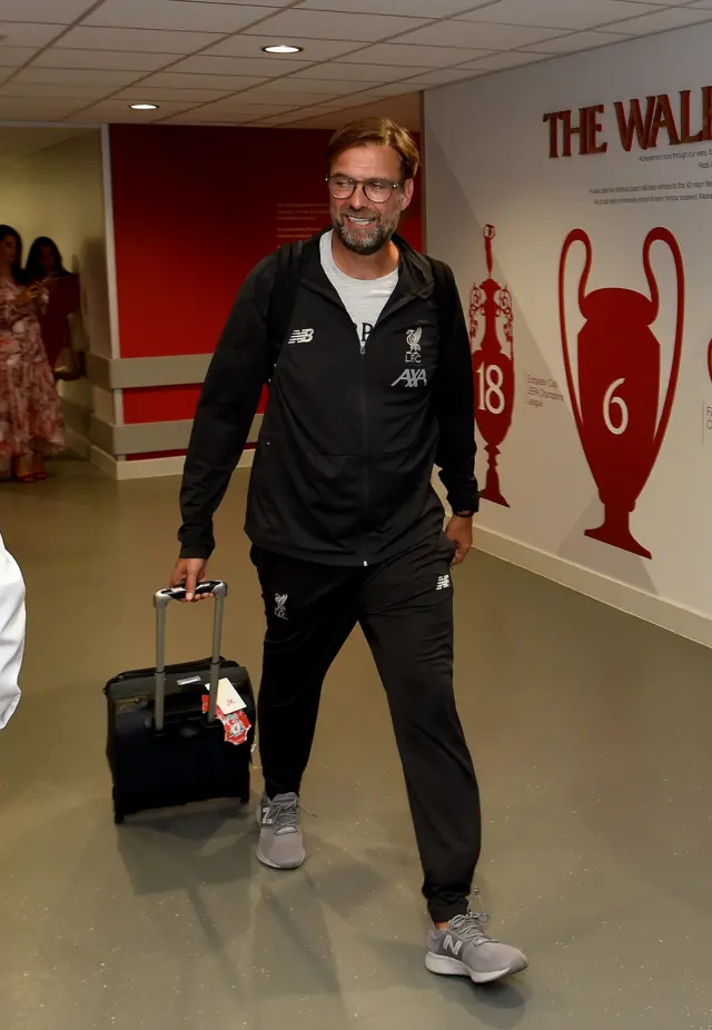 Jurgen Klopp arrives at Anfield